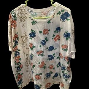 We The Free - Floral Print T-Shirt Oversized